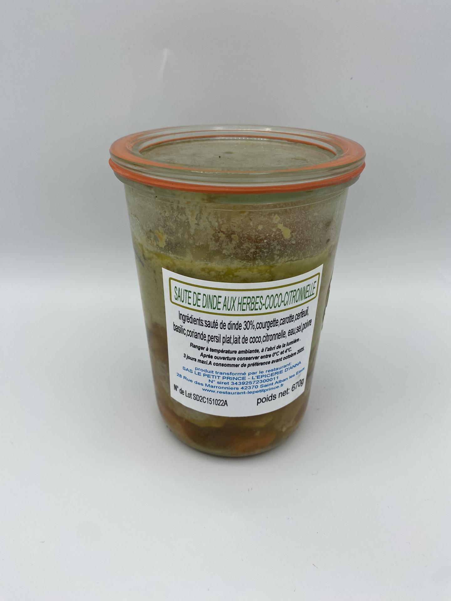 SAUTE DE DINDE AUX HERBES COCO CITRONELLE